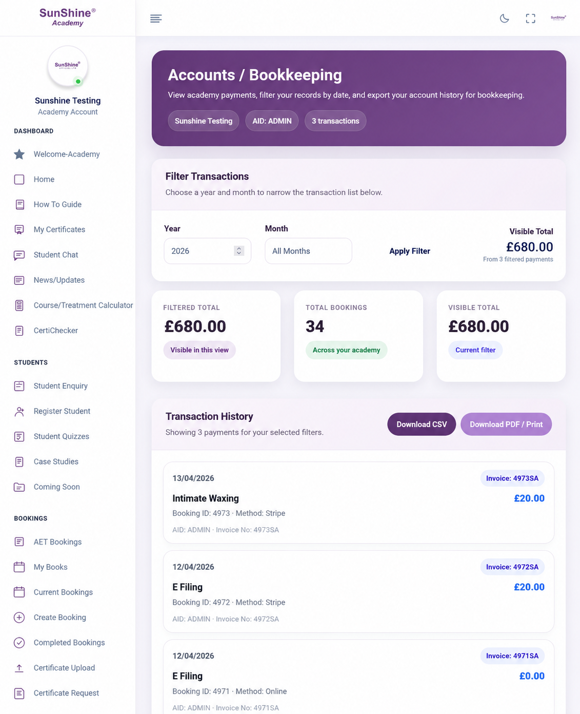 Educator Portal